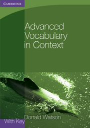 ADVANCED VOCABULARY IN CONTEXT +KEY