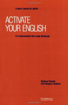 ACTIVATE YOUR ENG PRE-INT WB SELF*