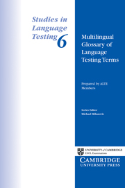 MULTILINGUAL GLOSSARY OF LANG TESTING