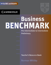 BUSINESS BENCHMARK 3 INT TEACH RES BOOK*
