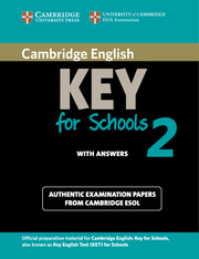 CAMBR KEY ENG TEST FOR SCHOOLS 2 SB W/K*