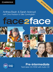 FACE 2 FACE  NEW 2 PRE-INT TEST CD/CD-R