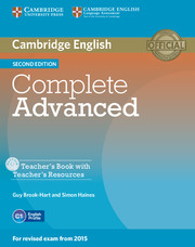 COMPLETE ADVANCED 2/E TB +TEACH RES CD-R