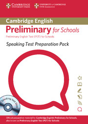 SPEAKING TEST PREPAR FOR PET SCHOOL +DVD