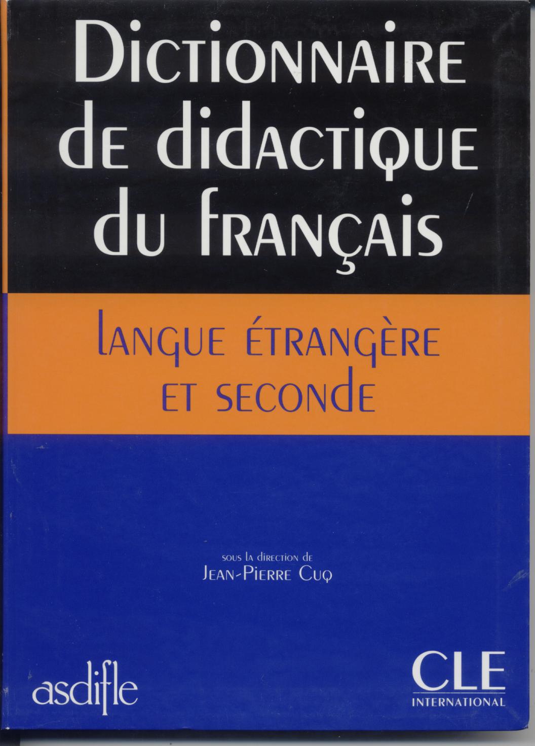 DICTIONNAIRE DIDACTIQUE DU FRANC